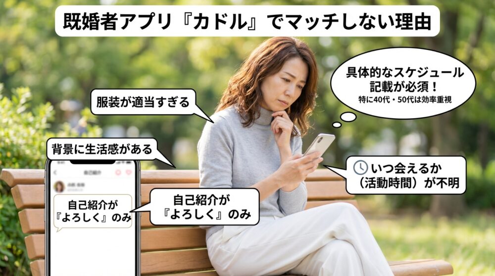 会える時間帯や曜日をプロフィールに詳しく書いていなかったことのイメージ画像