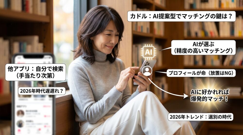 他の既婚者アプリと比べてマッチしにくいのかのイメージ画像