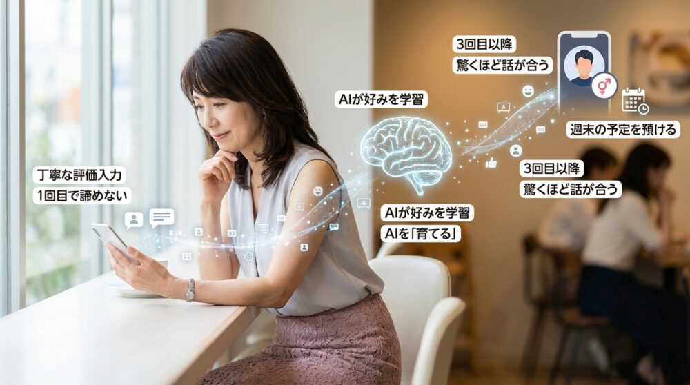 理想の相手をAIが学習していく仕組みを活用すべき理由のイメージ画像