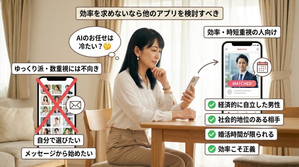 効率を求めないなら他のアプリを検討すべきのイメージ画像